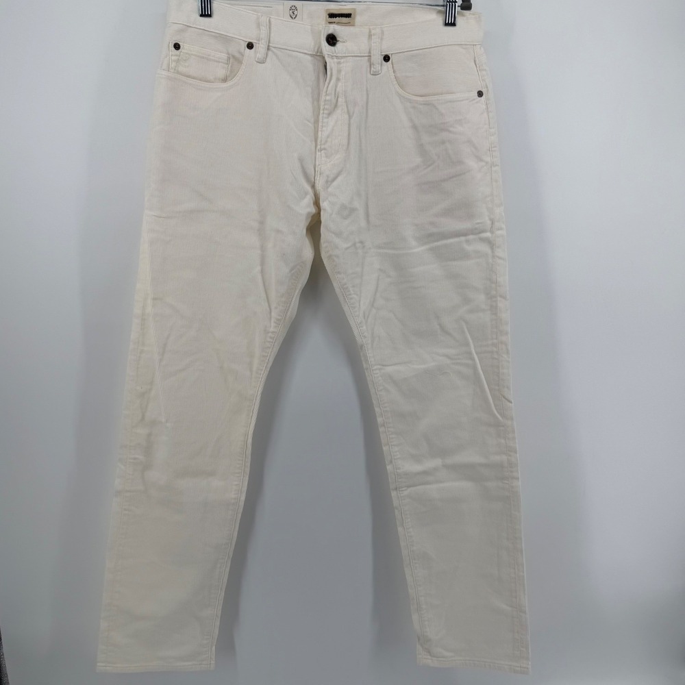 Todd Snyder Pants Mens 34x32 Cream Slim Fit Corduroy 5-Pocket Trousers JE039068